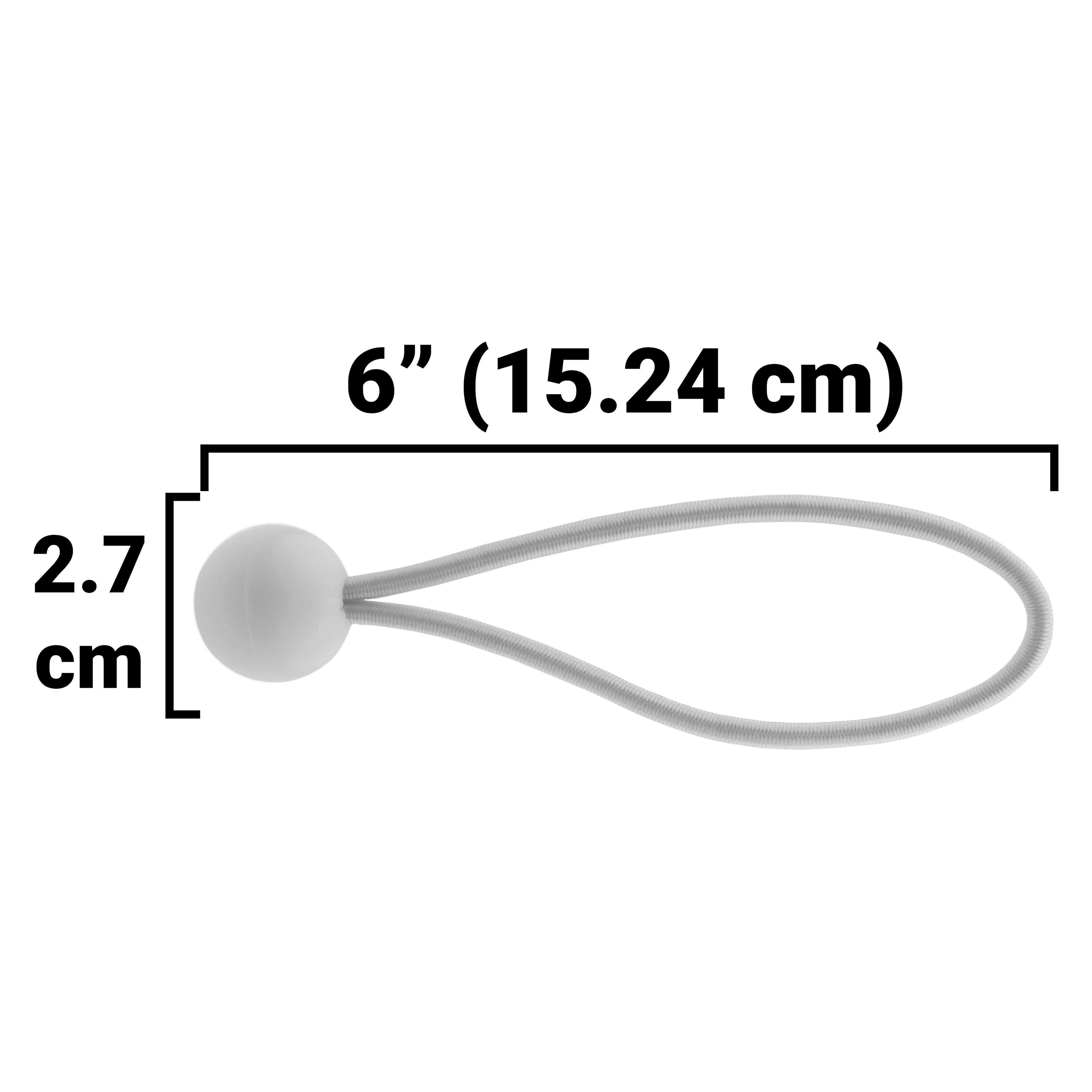 Grey S-Grade Tarpaulin with 20 x 6" Bungee Balls (White)