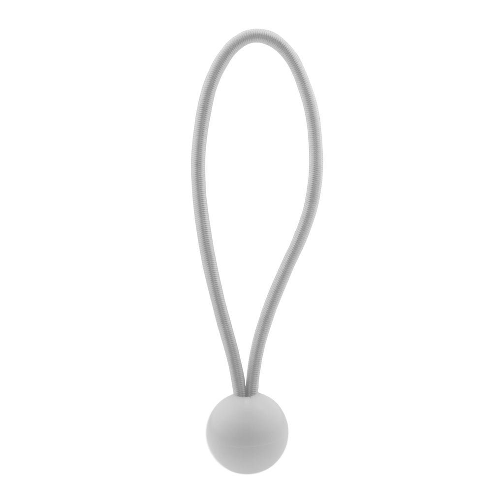 Grey L-Grade Tarpaulin with 20 x 6" Bungee Balls (White)