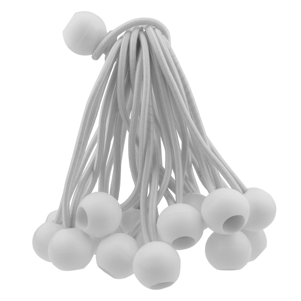 Green M-Grade Tarpaulin with 20 x 6" Bungee Balls (White)