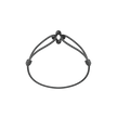 Mini Black Clover Cord Bracelet