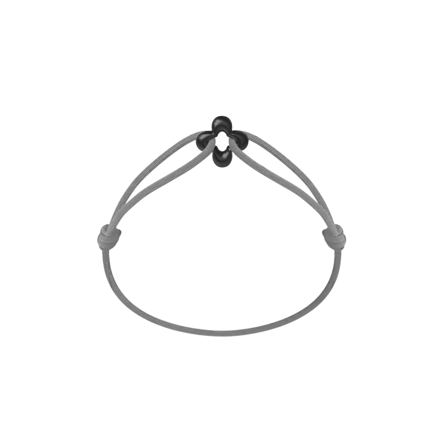 Mini Black Clover Cord Bracelet