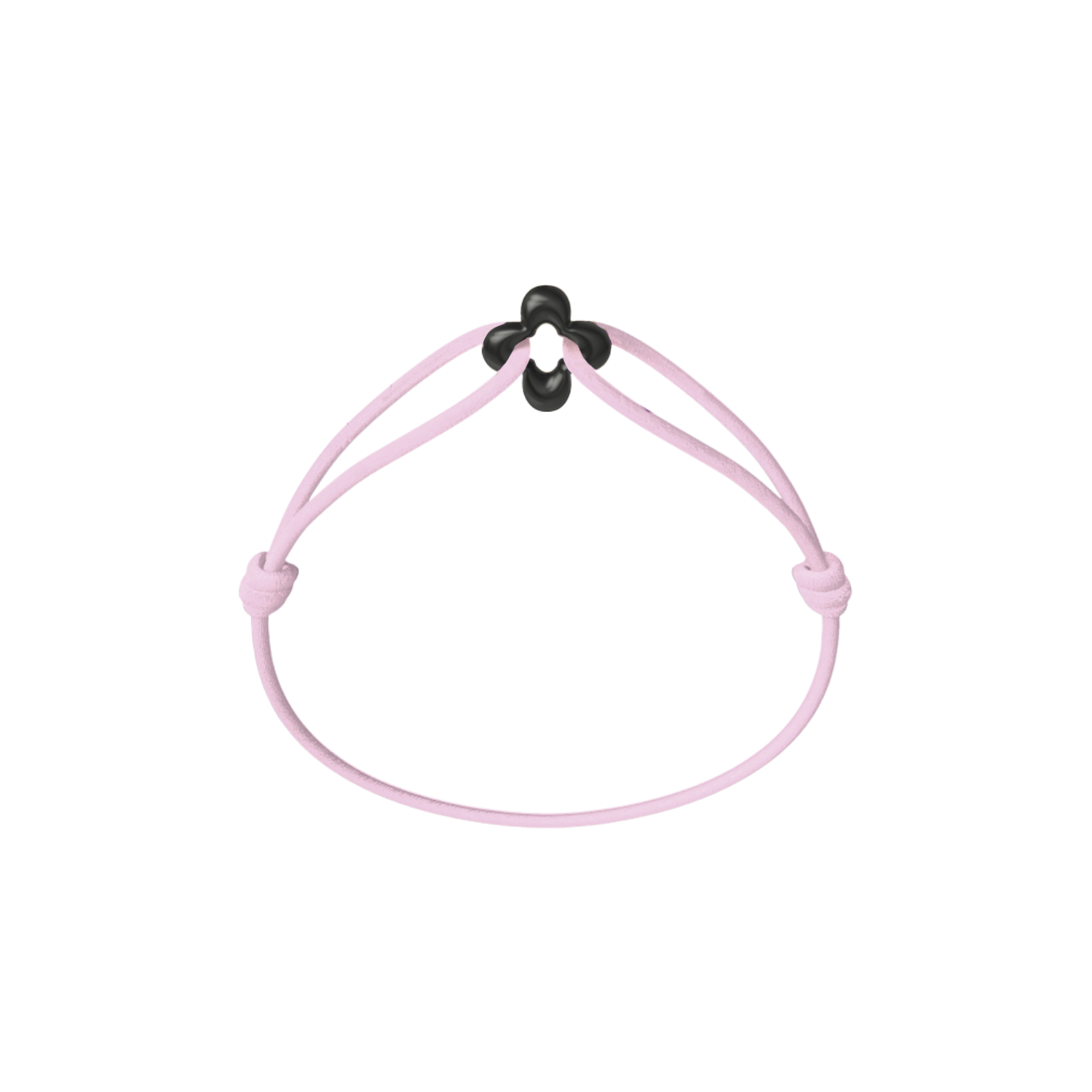 Mini Black Clover Cord Bracelet