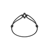 Mini Black Clover Cord Bracelet