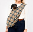 Patterned Polar Fleece Dog Sling - Standard, Petite and Long Strap Sizes