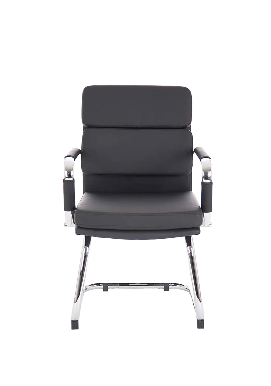 Advocate Medium Back Leather Visitor Chair with Arms