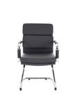 Advocate Medium Back Leather Visitor Chair with Arms