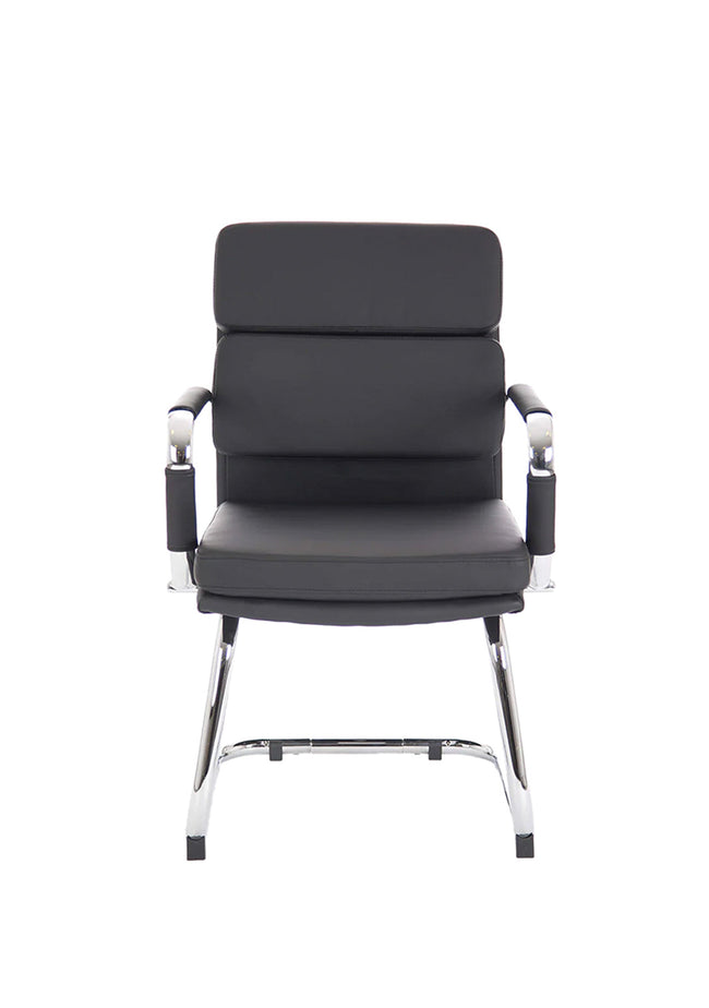 Advocate Medium Back Leather Visitor Chair with Arms