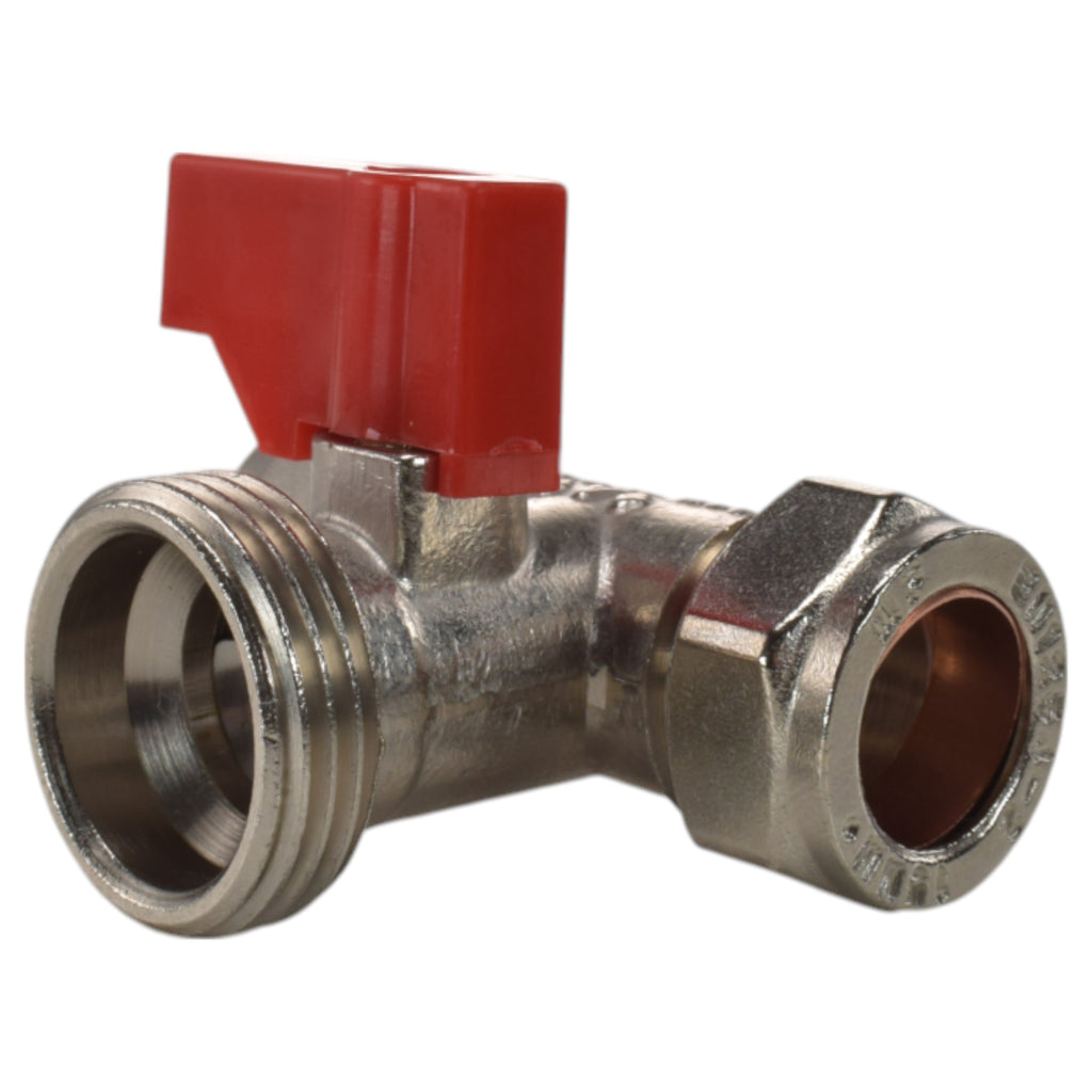 Brass Compression Tee Valve 15mm - ¾” BSP Male