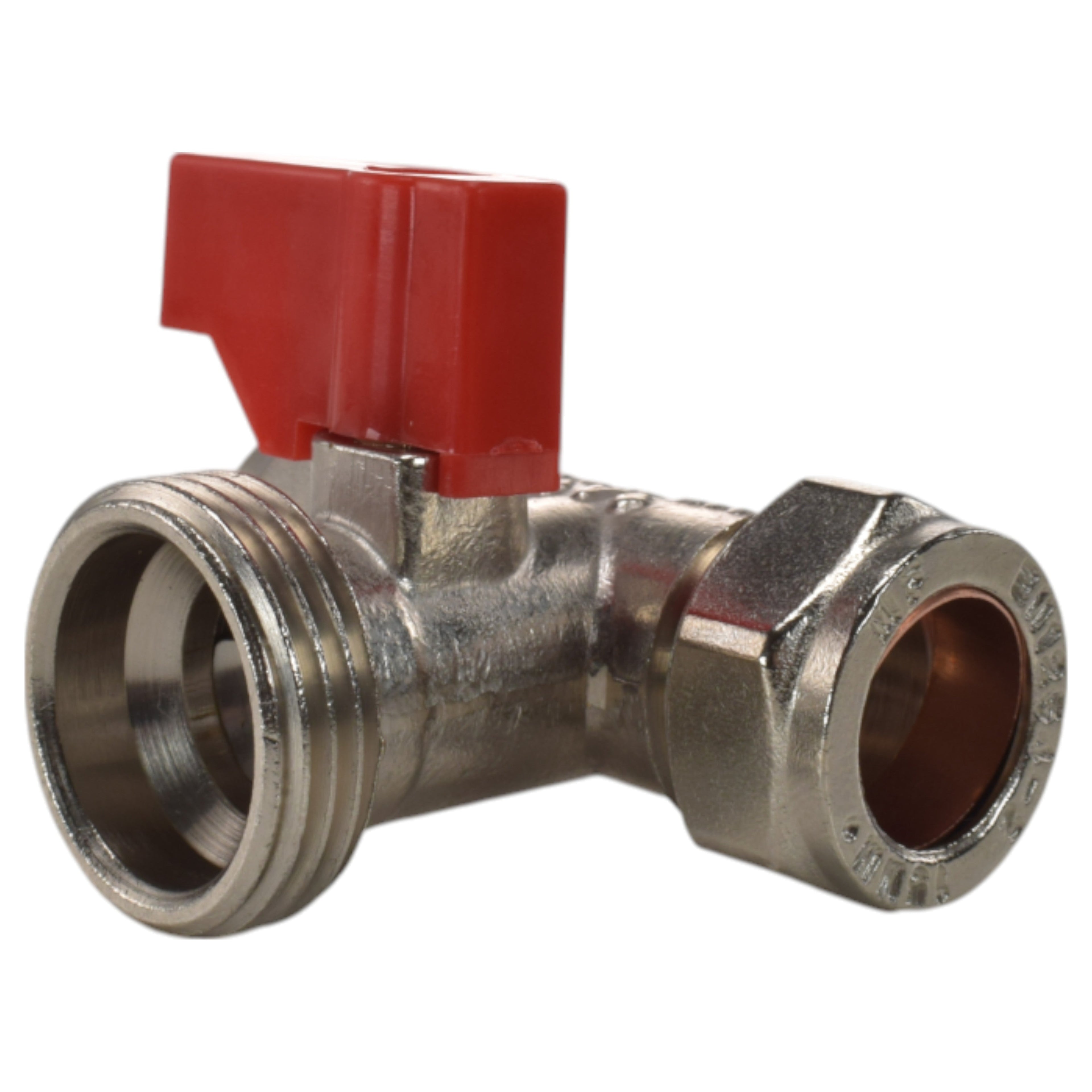 Brass Compression Tee Valve 15mm - ¾” BSP Male