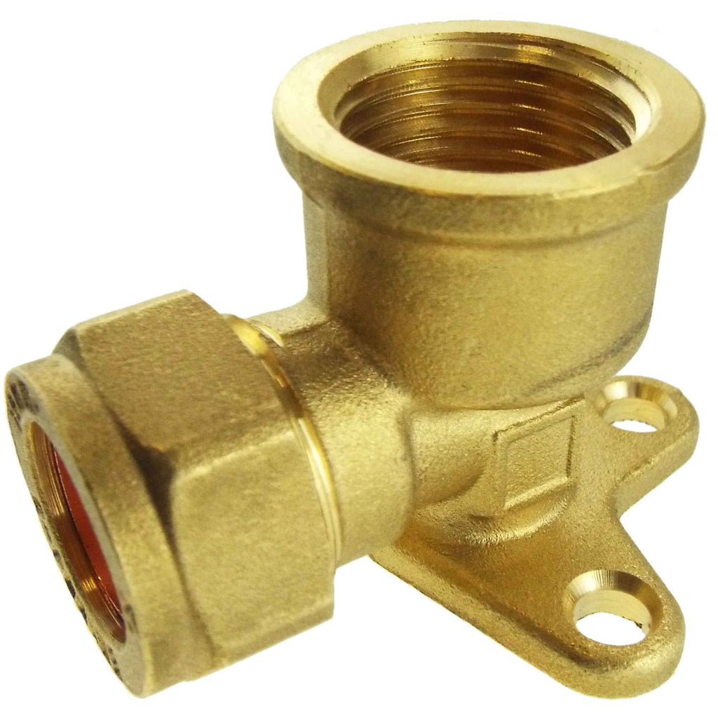 15mm Brass Wall Flange Kit with Lever Valve + Geka 13mm Barbed Set