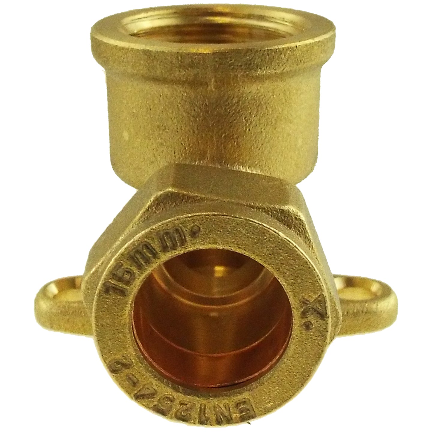 15mm Brass Wall Flange Kit with Brass Quick Connect Tap