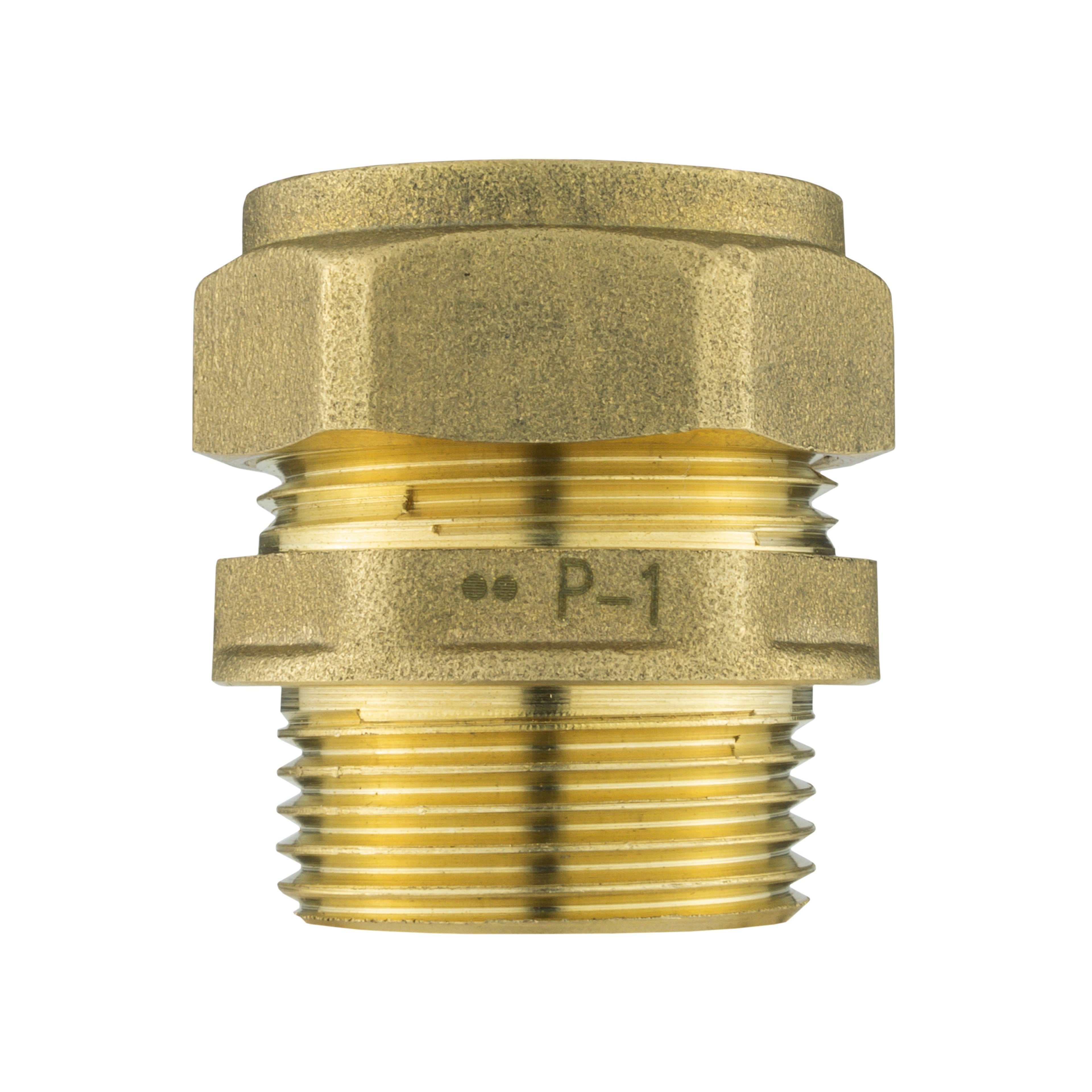 Brass Compression 22mm Straight with 20mm MDPE Straight