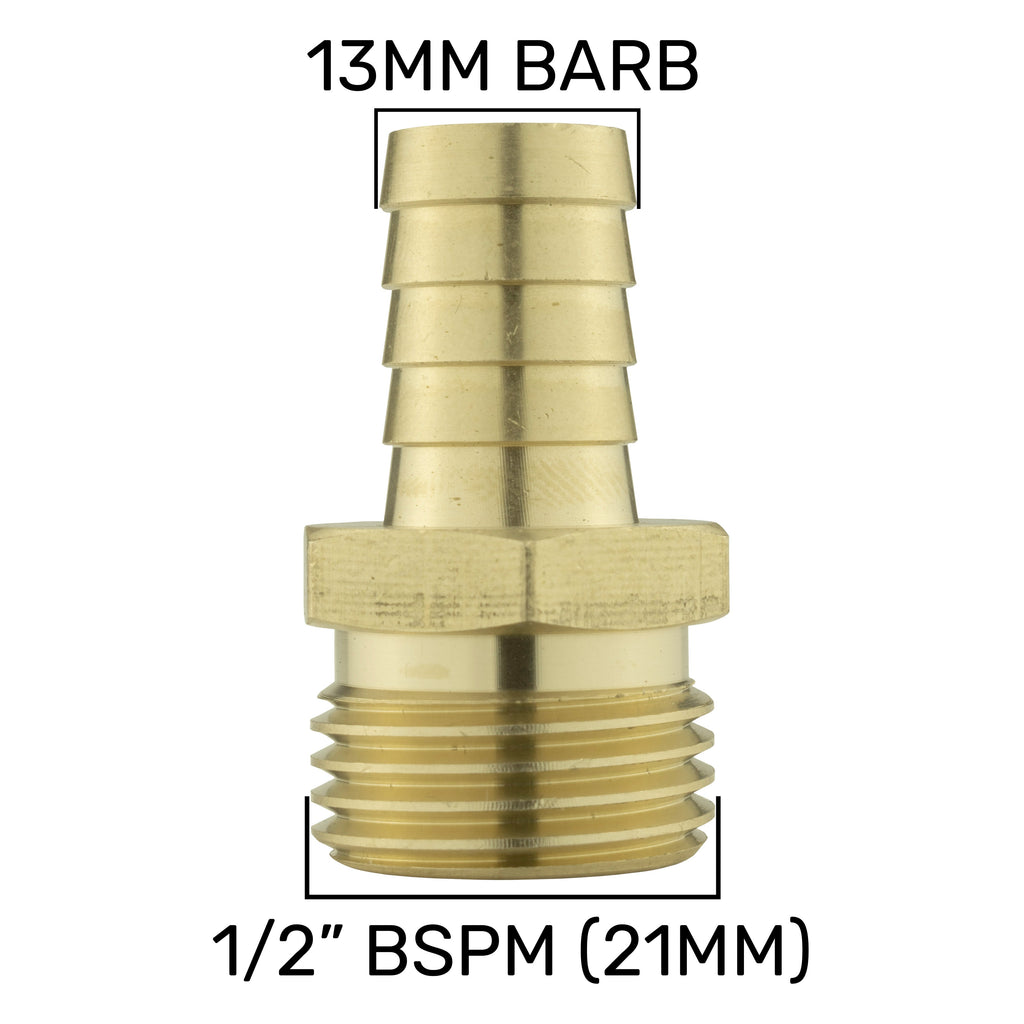 IBC 2” S60X6 Cap with Large Plastic Valve and 13mm Brass Barb