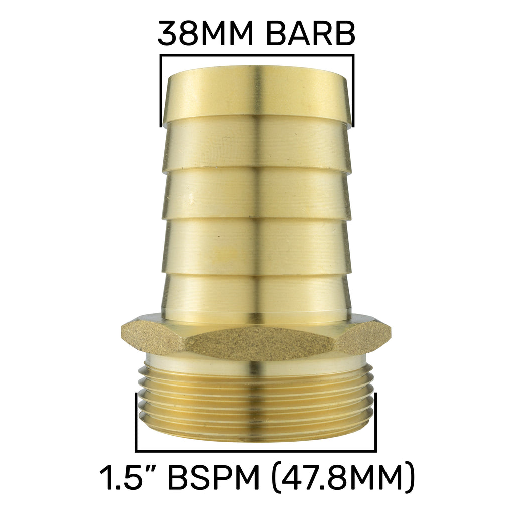 Brass Straight Joiner 38mm - 1.5" BSPM