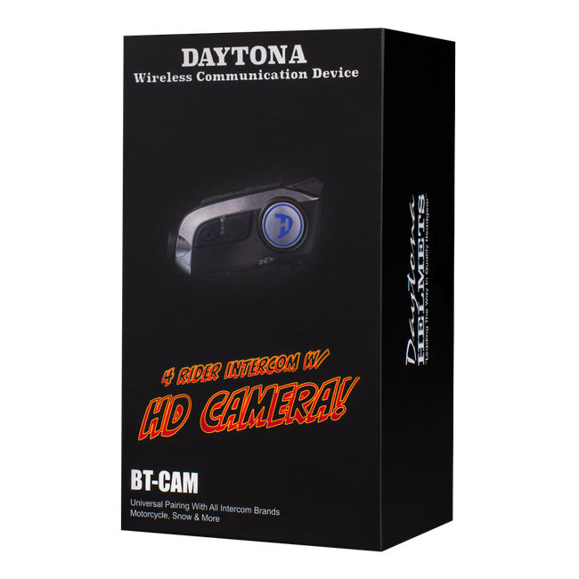 Auricular Bluetooth para motocicleta Daytona Helmets - Sistema de comunicación para motocicleta para todo tipo de cascos - Cam
