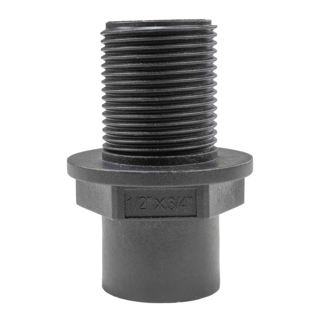 Water Butt 3/4" BSP Male With 1/2" BSP Female Outlet and Drill Bit