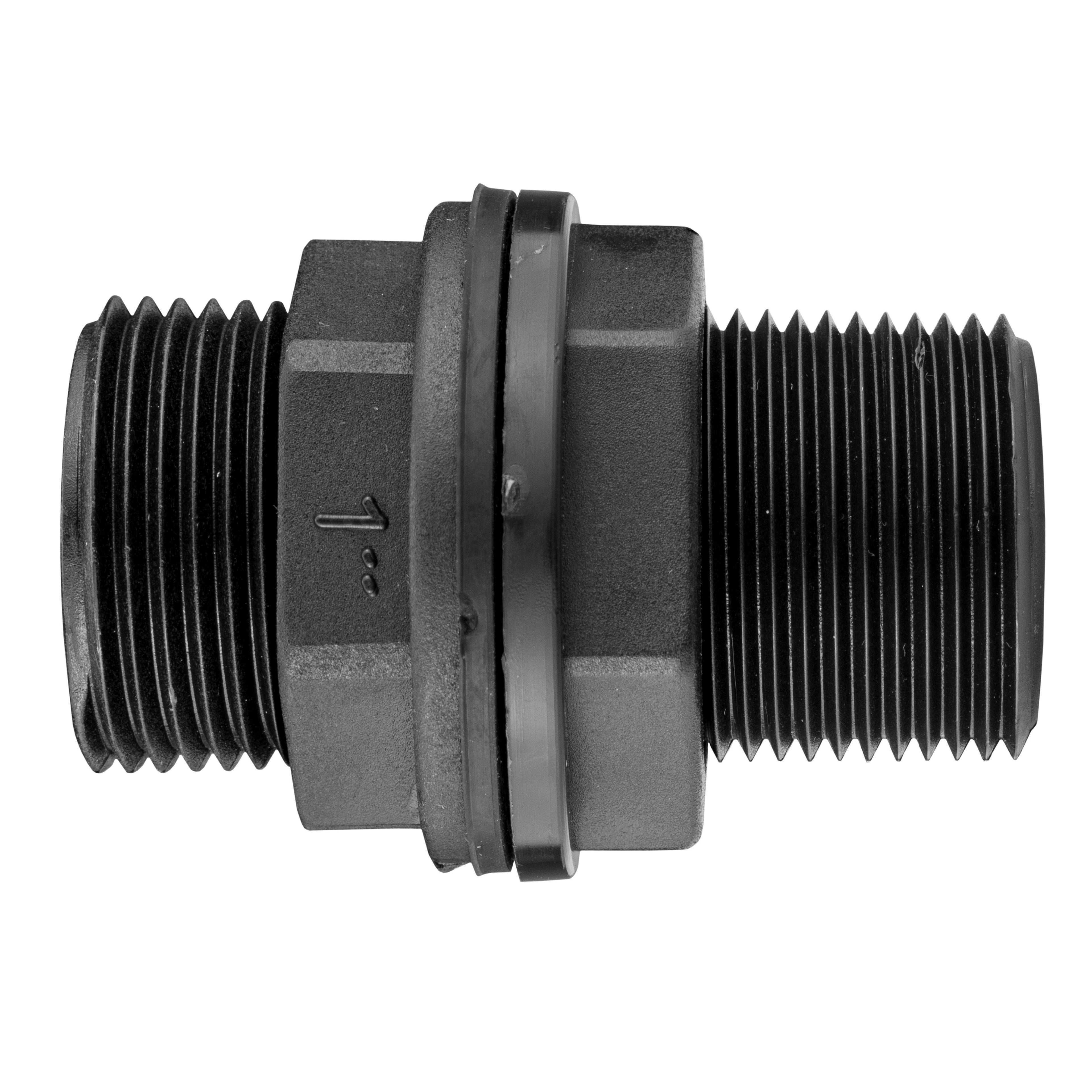 1” BSP Water Butt Fitting with 25mm MDPE Straight