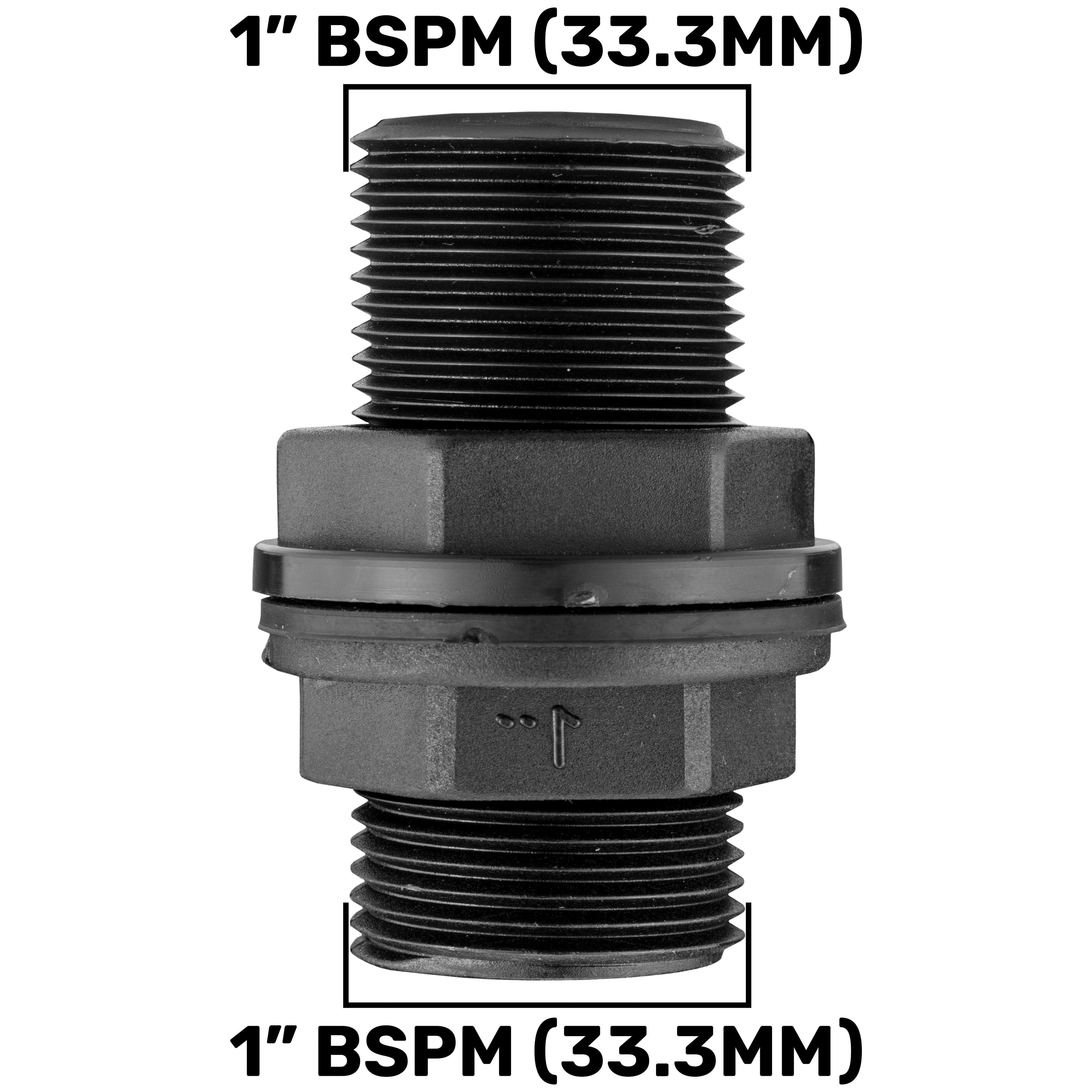 Water Butt Kit 1” BSP with WL 2-Way Valved Manifold