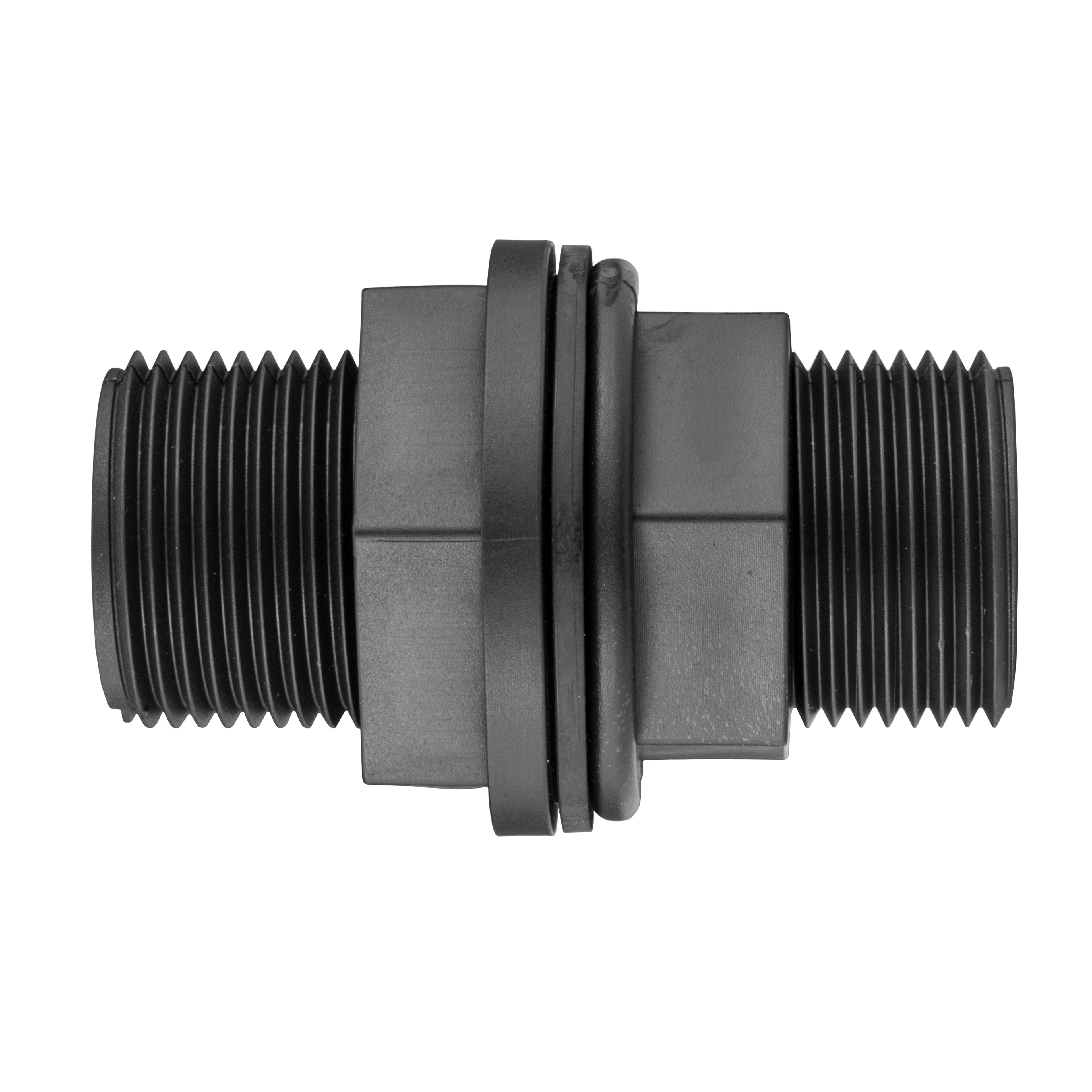 ¾” BSP Water Butt Fitting with Full Flow PP Valve and 20mm MDPE Fitting