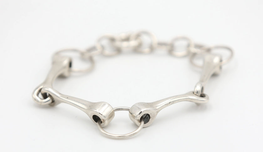 Silver Steed Large All About Snaffle Bracelet 3