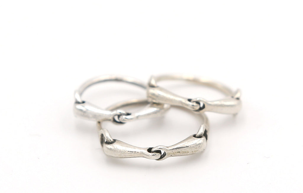 925 Silver Snaffle Bit Ring – Handmade Equestrian Gift for Him or Her