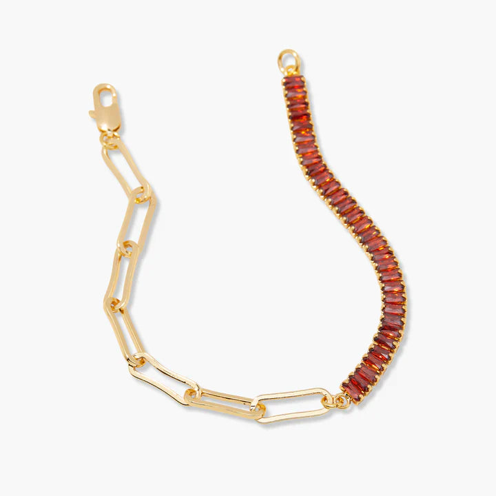 Pulsera de tenis con piedra de nacimiento