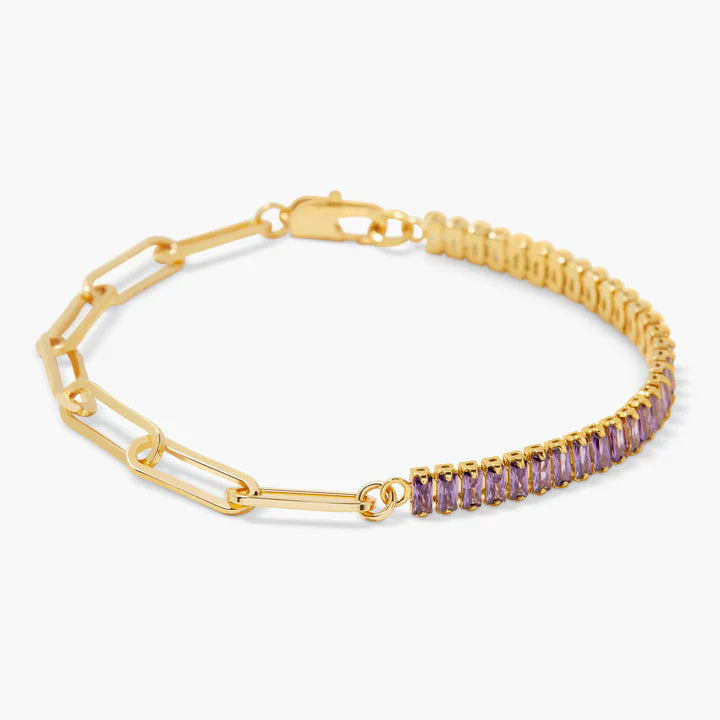 Pulsera de tenis con piedra de nacimiento