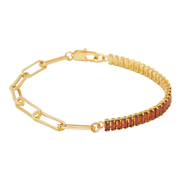 Pulsera de tenis con piedra de nacimiento