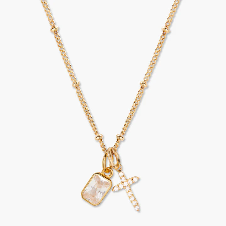 Birthstone Cross Necklace