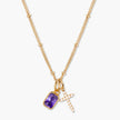Birthstone Cross Necklace