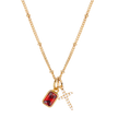 Birthstone Cross Necklace
