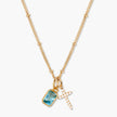 Birthstone Cross Necklace
