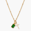 Birthstone Cross Necklace
