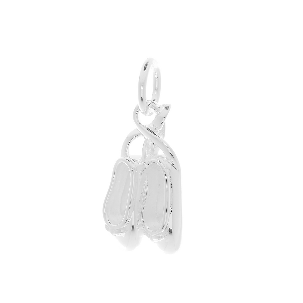 Ballet Shoe Silver Charm