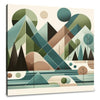 Geometric Landscape Canvas