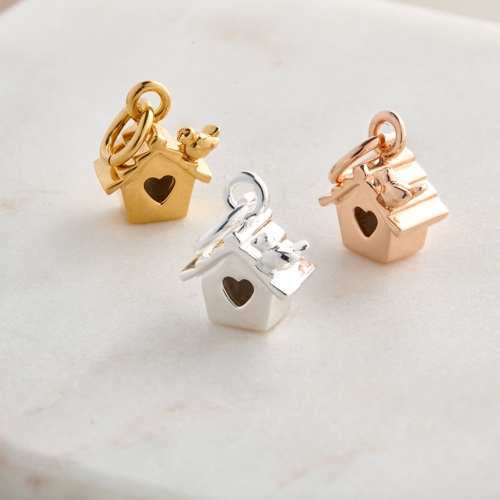 Bird House Silver Charm