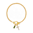 Cross Birthstone Bracelet