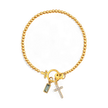 Cross Birthstone Bracelet
