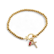 Cross Birthstone Bracelet