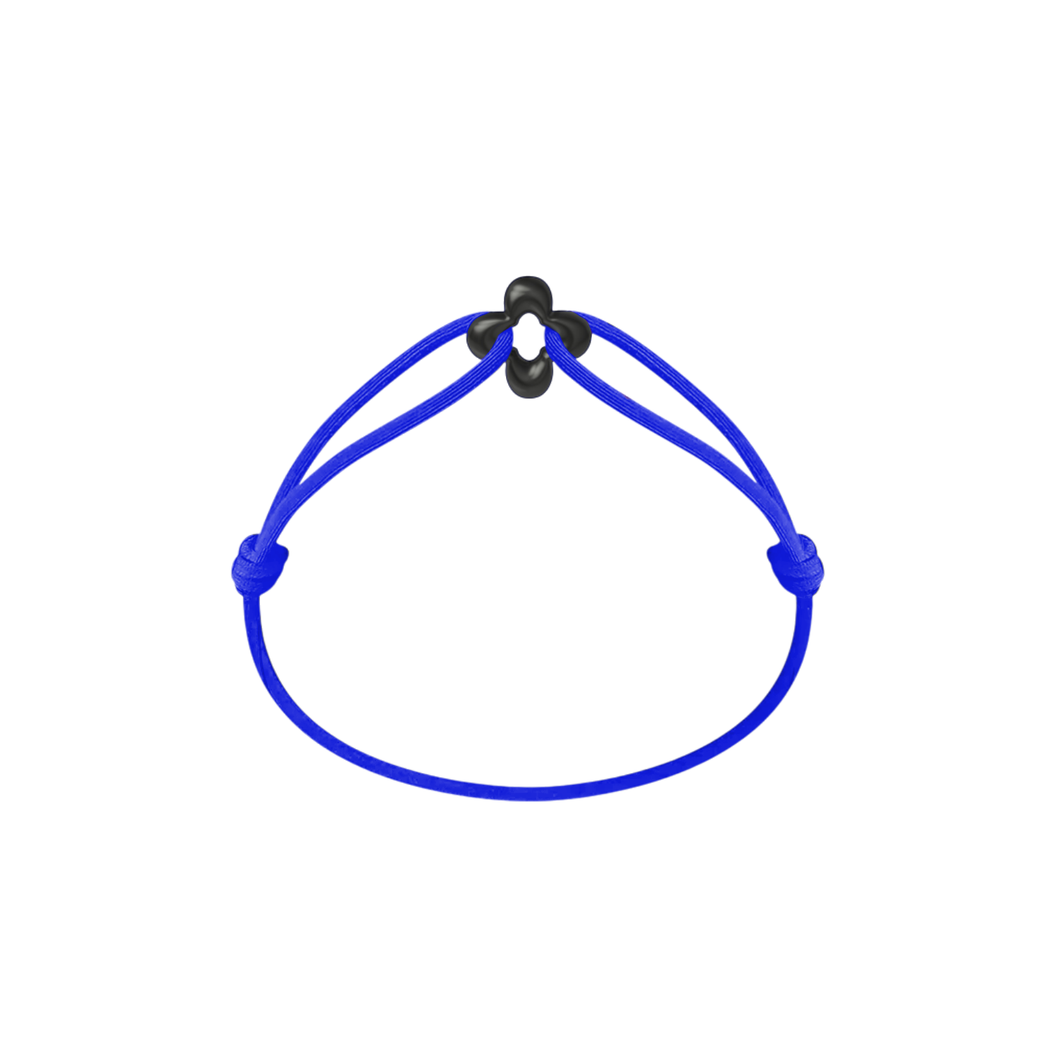 Mini Black Clover Cord Bracelet