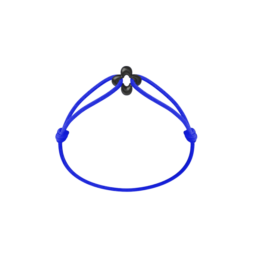 Mini Black Clover Cord Bracelet