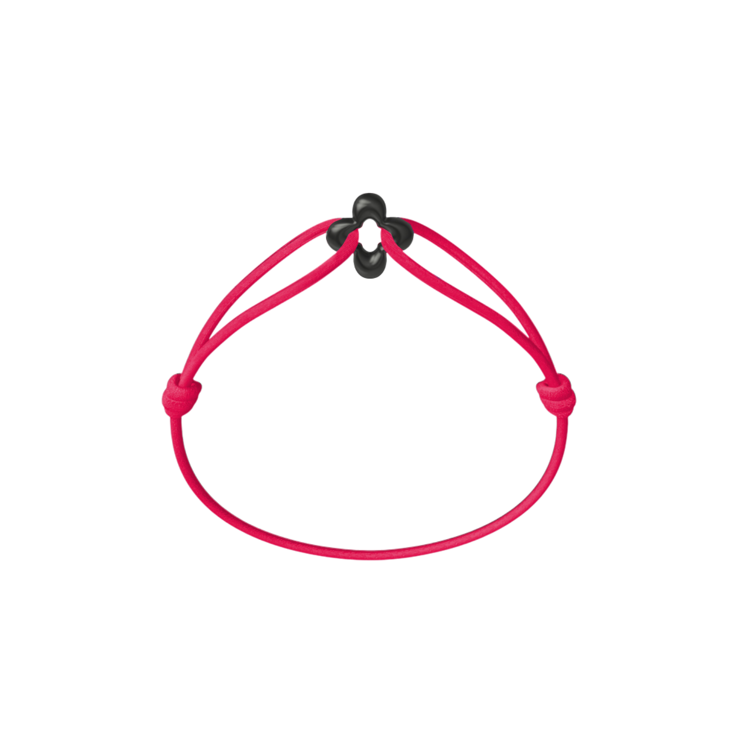 Mini Black Clover Cord Bracelet