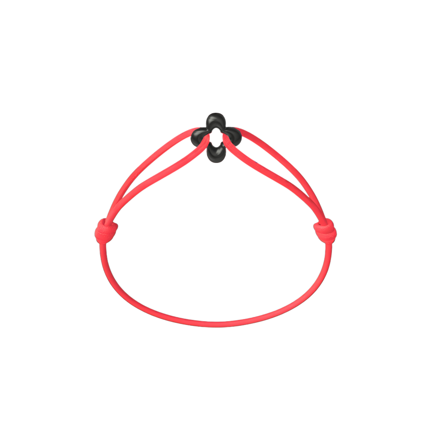 Mini Black Clover Cord Bracelet