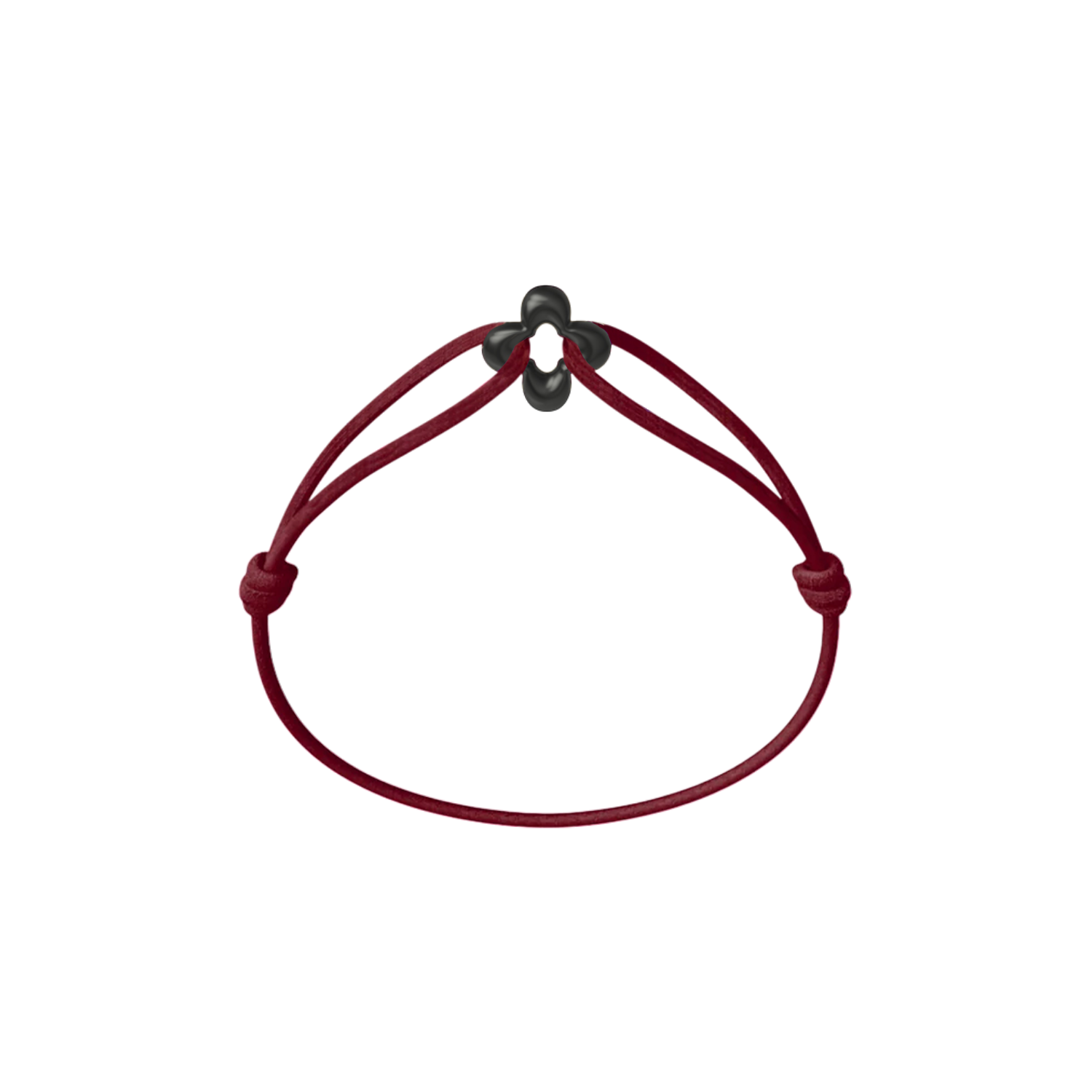 Mini Black Clover Cord Bracelet