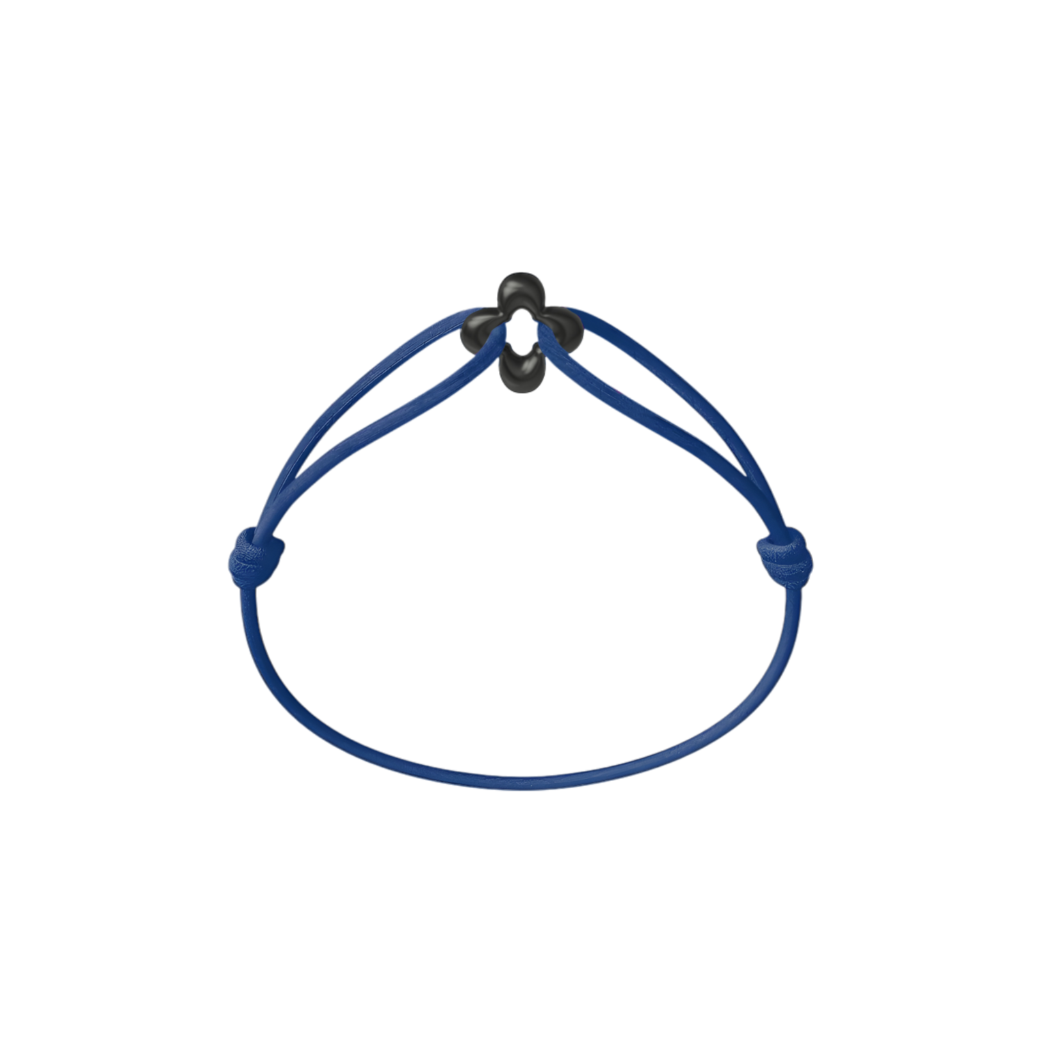 Mini Black Clover Cord Bracelet