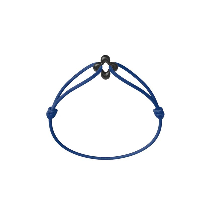 Mini Black Clover Cord Bracelet