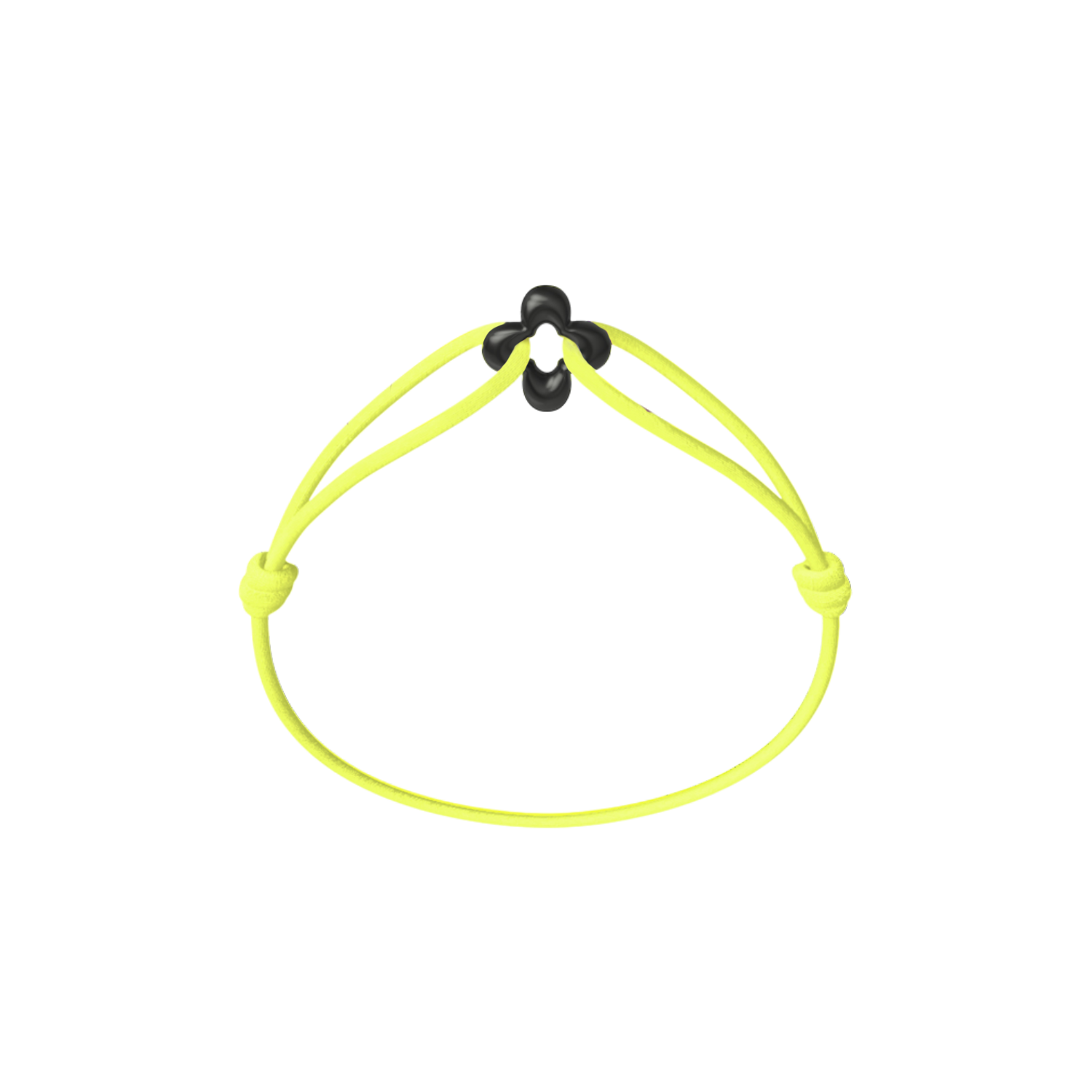 Mini Black Clover Cord Bracelet