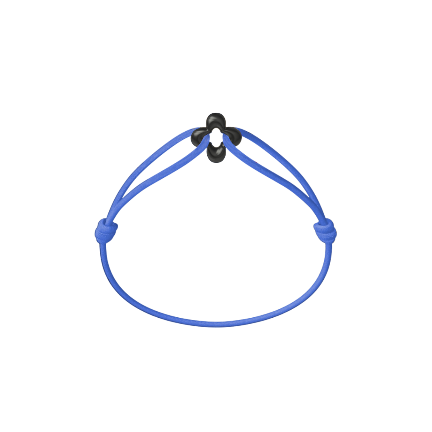 Mini Black Clover Cord Bracelet
