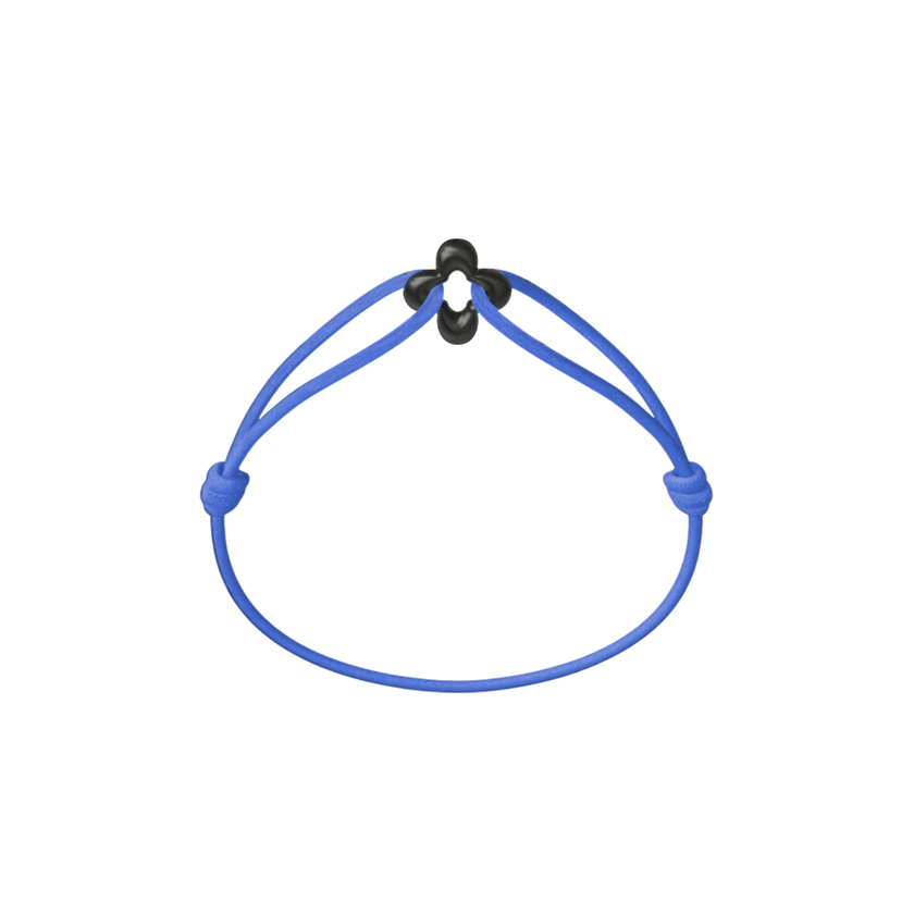 Mini Black Clover Cord Bracelet