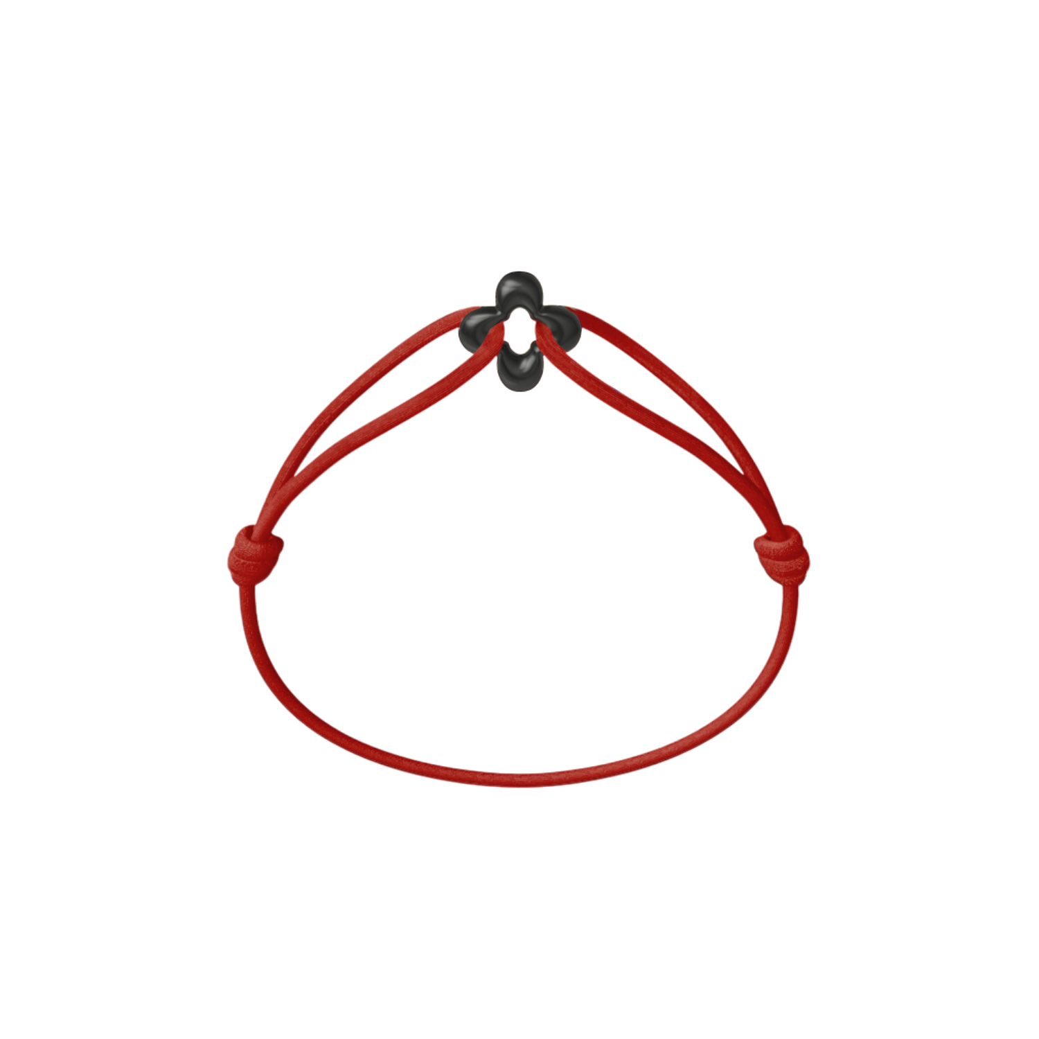 Mini Black Clover Cord Bracelet